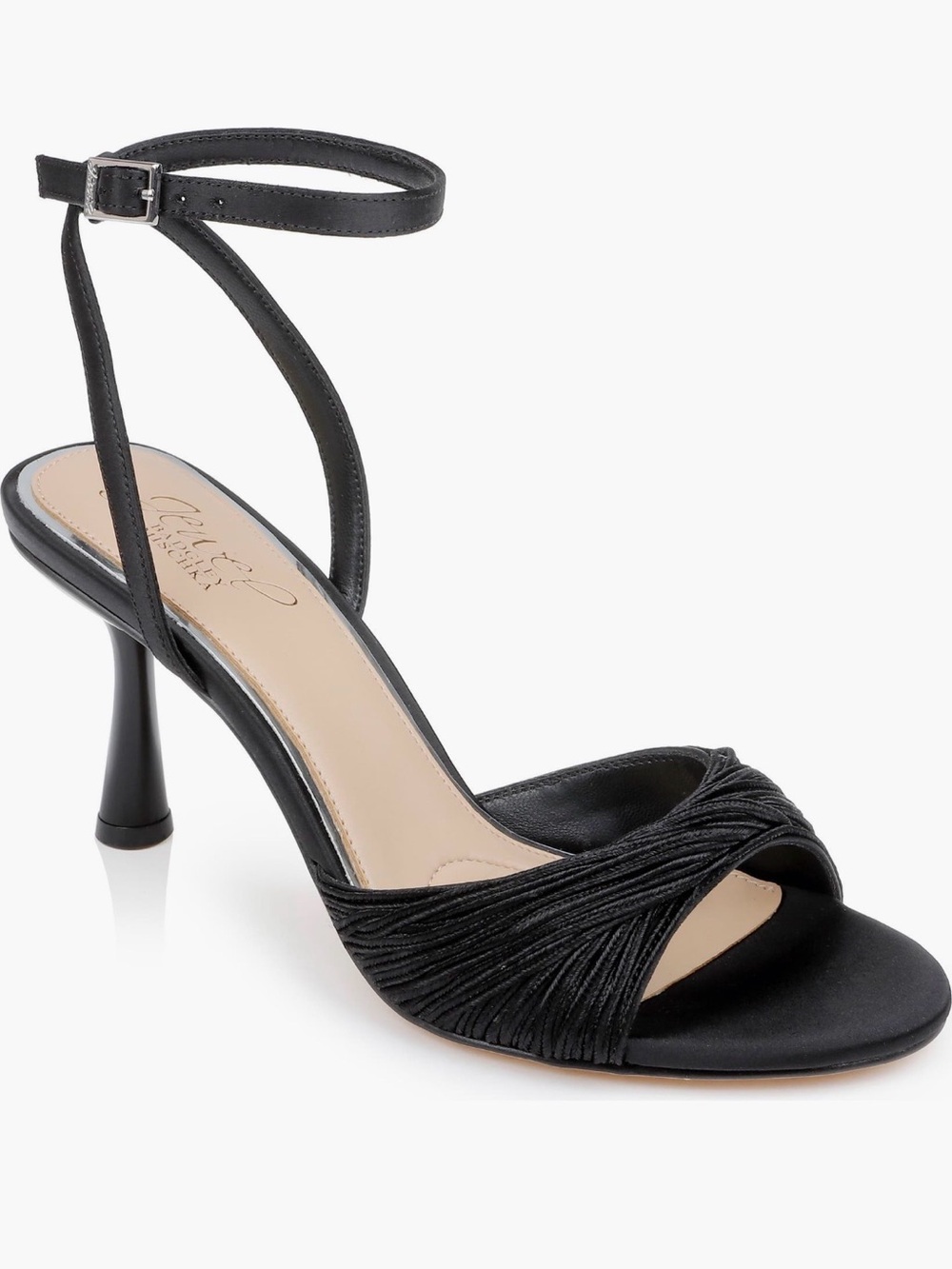 Jewel Badgley Mischka Nanette Braided Ankle-Strap Sandal